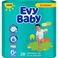 Подгузники детские Evy Baby 6 (16+кг), 28 шт